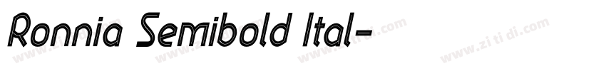 Ronnia Semibold Ital字体转换